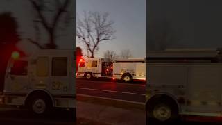 New Hanover FireRescue Engine 37 Responding to an AFA firetrucksresponding shortsfeed [upl. by Yentrac]