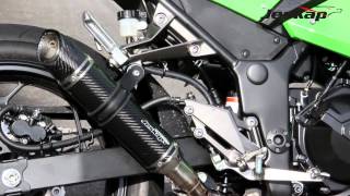 Kawasaki Ninja 300 com Full 2x1 GP Carbon [upl. by Cherye393]