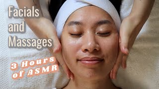 3 HOURS of ASMR Facials and Massages [upl. by Nasar]