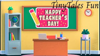 Happy Teachers Day Song 2024  English Rhyme  Thank You song for teacher from kids  Animated Song [upl. by Riane]