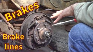 Install Drum Brakesbrake lineswheel cylinder Chevy c10 [upl. by Philippe]