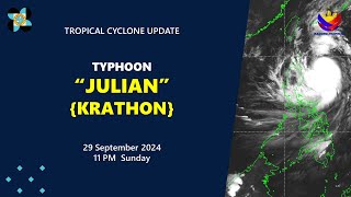 Press Briefing Typhoon JulianPH KRATHON 1100 PM Update September 29 2024  Sunday [upl. by Anirac]