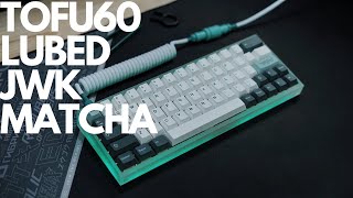 Tofu60 Acrylic With Lubed JWK Matcha Typing Sounds  O Ring  Tape Mod [upl. by Timmi]