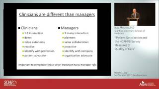 Patient Satisfaction and the HCAHPS Survey as Measures of Quality of Care  Alex Macario MD [upl. by Maleeny]