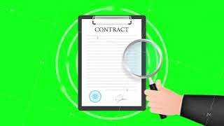 Contract agreement paper blank with seal Motion graphics [upl. by Ogaitnas460]