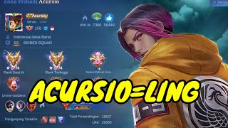 TOP GLOBAL LING BY ACURSIO  Mobile Legends S34 [upl. by Lenoyl554]