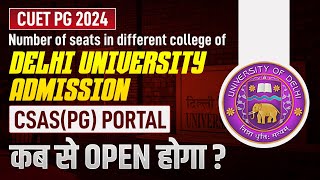 CUET PG Physics 2024  DU Admission Open  No of Seats in Different Colleges of DU  IFAS [upl. by Mapel921]