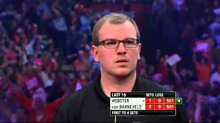 PDC World Darts Championship 2014  Third Round  van Barneveld VS Webster [upl. by Melly]