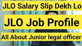 JLO Salary Slip Dekh Lo  JLO की सैलरी स्लिप देख लो  Junior Legal Officer Job Profile  RPSC [upl. by Swaine957]