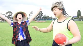 Aussie teaches Chinaman  AFL Footy [upl. by Eltsryk]