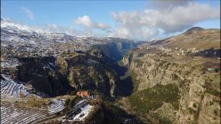 Bcharreh Village Qannoubine Valley and the Cedars  Drone Photography  Lebanon بشرّي من السماء [upl. by Notserk400]