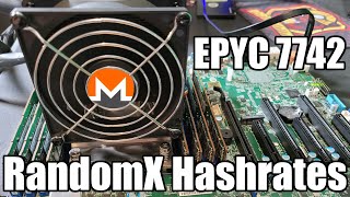 EPYC 7742 RandomX Monero Hashrates ZEPHYR [upl. by Arodoeht]