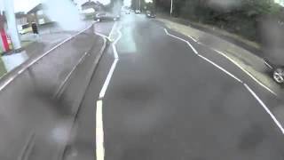 Helmet cam captures UK cycle smash [upl. by Aisatsana]