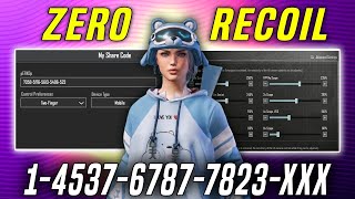 ⚡Best No recoil Sensitivity for Gyro player BGMIPUBG Sensi and control code [upl. by Llewsor]