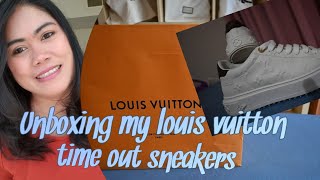 Unboxing My Louis Vuitton Time Out Sneakers [upl. by Trilbie]