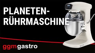 Planetenrührmaschine  12 Liter  mit Display amp Beleuchtung  Hellelfenbein  PRMF12H  GGM Gastro [upl. by Asirb]