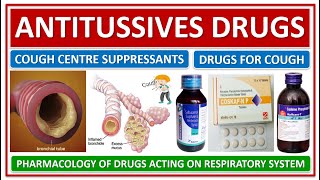 ANTITUSSIVES DRUGS COUGH CENTRE SUPPRESSANTS PHARMACOLOGY OF DRUGS ACTING ON RESPIRATORY SYSTEM [upl. by Mann]