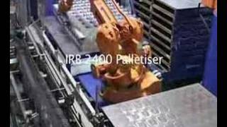 ABB Robot  Industrial Application  PET Bottle Palletizing [upl. by Stanwinn]