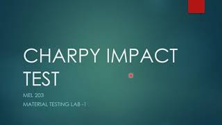 charpy impact test [upl. by Haym959]