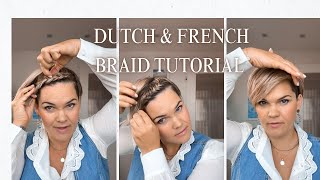 KurzhaarTutorial Dutch Braid und French Braid Flechttechniken für kurze Haare [upl. by Ahsemrak]