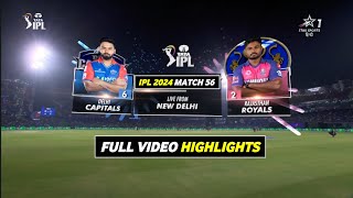 DC vs RR 2024 Highlights  IPL 2024 Match 56 Delhi vs Rajasthan Highlight  RR vs DC Highlights 2024 [upl. by Naehs512]