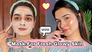 Use This Mask For Fresh Glowy Skin  EveryDay Makeup Routine For Summers [upl. by Osyth862]