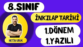 8 Sınıf İnkılap Tarihi 1 Dönem 1 Yazılı Açık Uçlu  2025 [upl. by Cook]