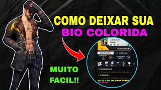 COMO DEIXAR BIO DO FREE FIRE COLORIDA COMO BOTAR LETRAS COLORIDA NO PERFIL DO FREE FIRE 2023 [upl. by Joellen]