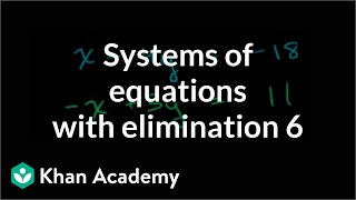 Solving system with elimination  Algebra  Khan Academy [upl. by Ano820]