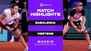 Aryna Sabalenka vs Elise Mertens  2021 Madrid Quarterfinal  WTA Match Highlights [upl. by Rudolph888]