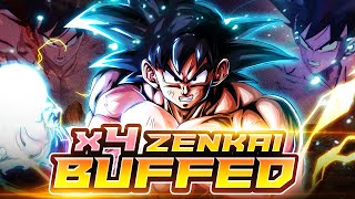 4x ZENKAI BUFFED LF TREE OF MIGHT GOKU DEMONSTRATES HIS DOMINANCE  Dragon Ball Legends [upl. by Ahsinac]