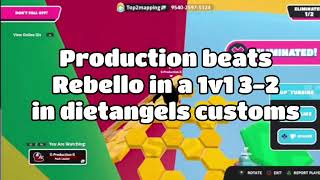 llProductionll Beats Rebello In a 1v1 32 In dietangel999 Customs [upl. by Arni159]