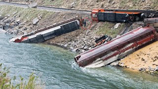 Train Crash Accident Compilation  Shocking Train Collisions Caught on Camera [upl. by Asilaj8]