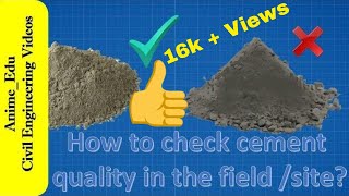 How to check cement quality in the field 7 simple tests to check cement quality in the site [upl. by Keese]