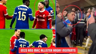 Enzo Fernandez and Mac Allister Angry  Chelsea vs Liverpool Fight [upl. by Yajeet]