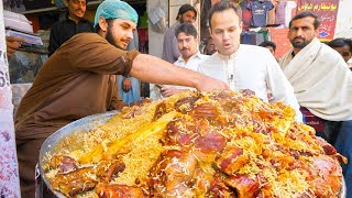 Street Food in Peshawar  GOLDEN PULAO Mountain  Charsi Tikka Kabab  Pakistani Street Food Tour [upl. by Leivad]