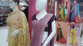 how to wear saree l how to wear printed saree l kathpadar saree l tissue silk saree sareesilkfabri [upl. by Ellicul412]