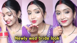 Newly Married Makeup Look  Easy Newly Wed Bride Makeup [upl. by Briant]