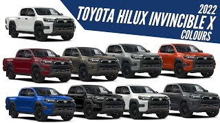 2022 Toyota Hilux Invincible X  All Color Options  Images  AUTOBICS [upl. by Eimmat]