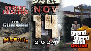 GTA Online Street Dealers Gun Van amp Shipwreck Locations November 14th 2024 [upl. by Uball575]