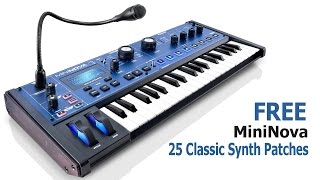 25 FREE MiniNova Classic Synth Patches OMD Depeche Mode Jean Michel Jarre Yazoo The Human League [upl. by Ellary525]