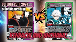 KENPACHI AND UNOHANA   🟣 Purple Ichigo VS 🟢 Green Toshiro Union Arena Trading Card Game TCG POV [upl. by Nauwaj779]