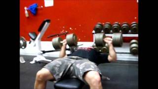 Flat Dumbbell Press 125 lbs [upl. by Feigin]