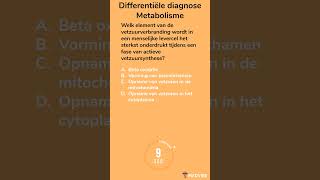 Differentiële diagnose Metabolisme 1 geneeskunde biomedische metabolisme verbranding dokter [upl. by Yllitnahc]