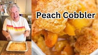 Easy Peach Cobbler  Cooking With Sandy [upl. by Westley]