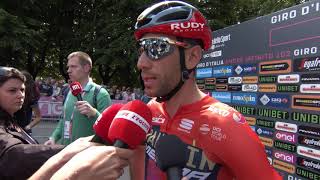 Vincenzo Nibali  intervista all partenza  tappa 13  Giro dItalia 2019 [upl. by Yelram169]