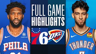 Game Recap 76ers 127 Thunder 123 [upl. by Younglove]