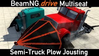 BeamNGdrive Multiseat Games  TSeries Ram Plow Jousting in Local Multiplayer 09 [upl. by Stanfield]