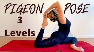 How to do pigeon pose  beginner intermediate amp advanced [upl. by Akirre]