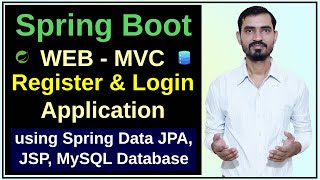 14 Spring Boot Register Login amp Logout using Spring Data JPA JSP MySQL Database  Add HTML amp CSS [upl. by Cyn]